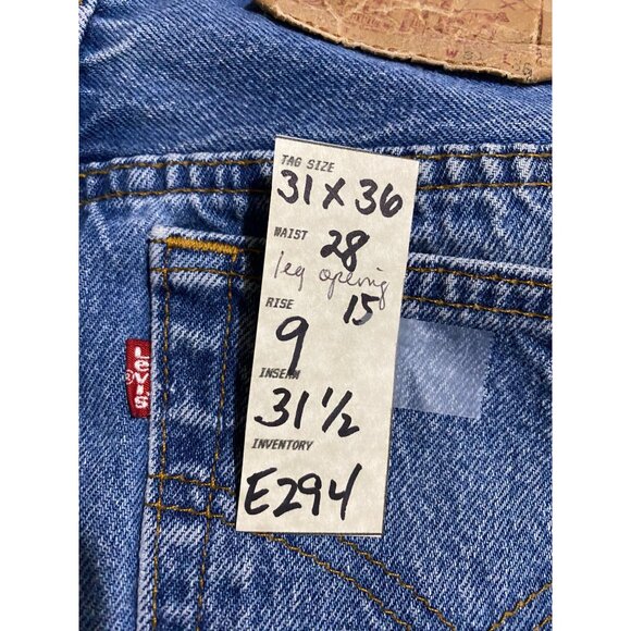 VTG Y2k Levi's 501xx Original Fit Button Fly Straight Leg Denim Jeans W28 E294 - Picture 4 of 6